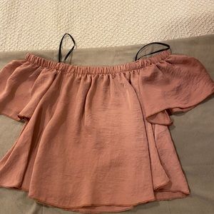 Metallic cropped off the shoulder